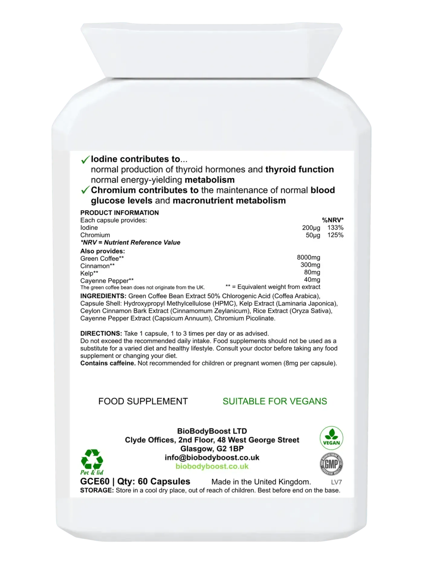 CGA Slender - Green Coffee 8000 CGA-1