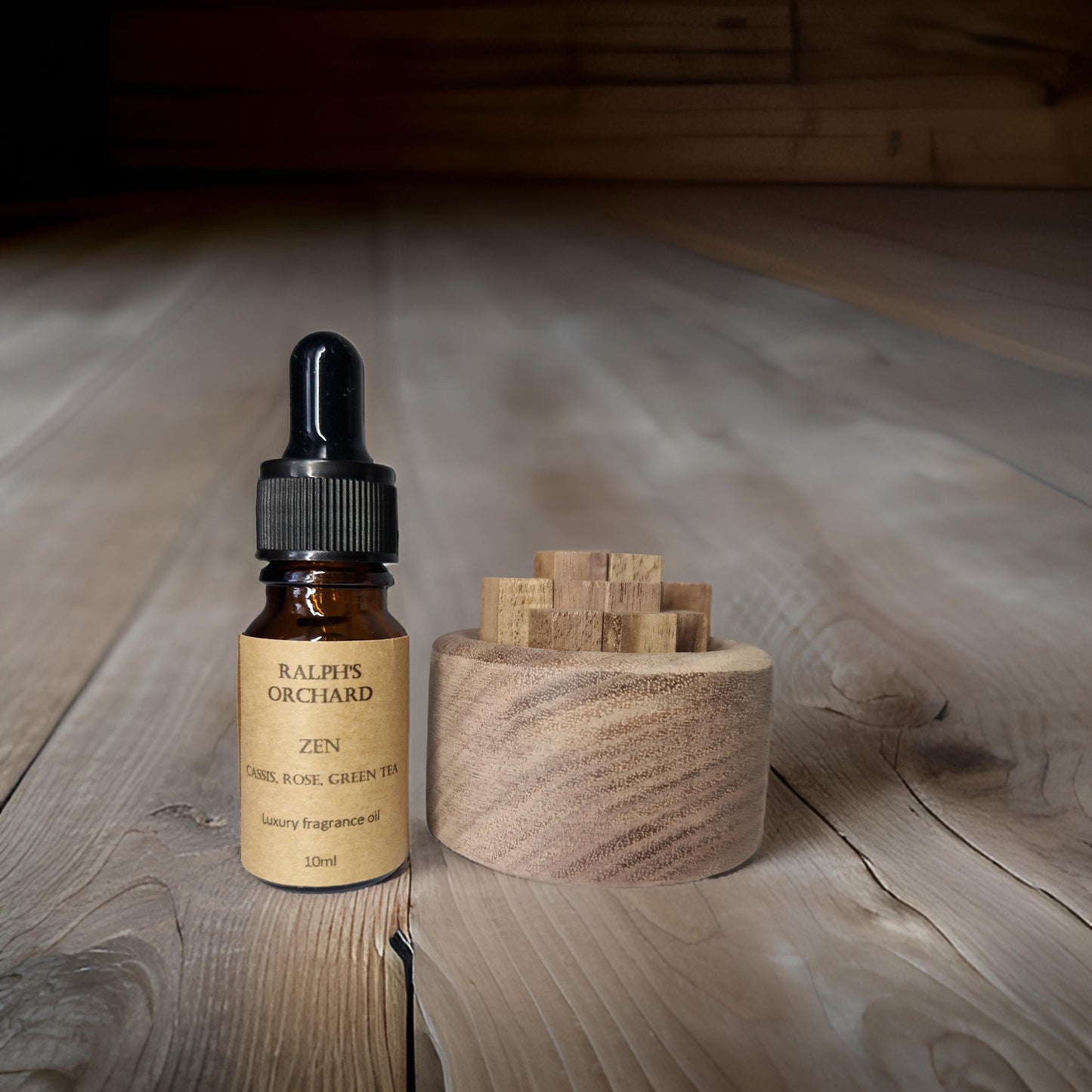 Elegant Wooden Fragrance Diffuser with Fragrance Oil-1