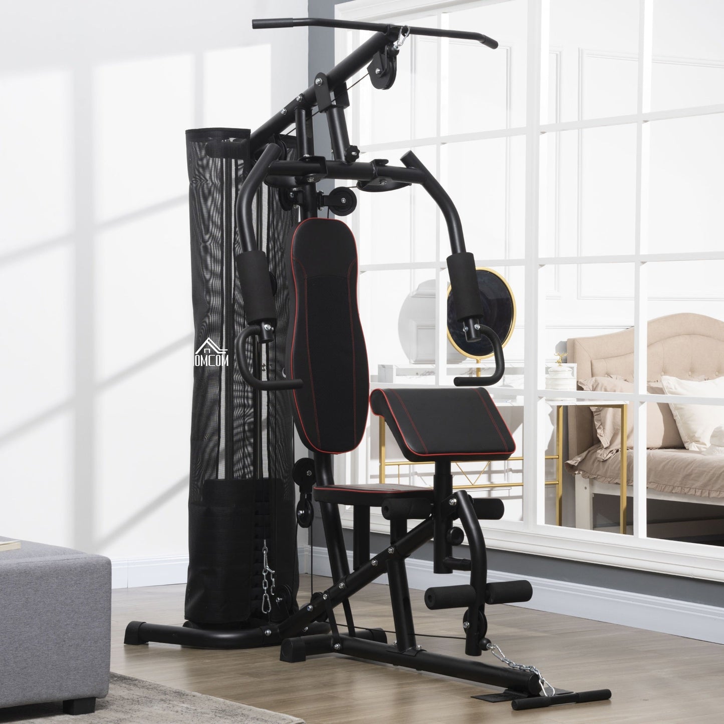 Multi-Functional Home Gym Workout Station, 45Kg Weight Stack Multi Gym Fitness Equipment for Full Body Fitness-1