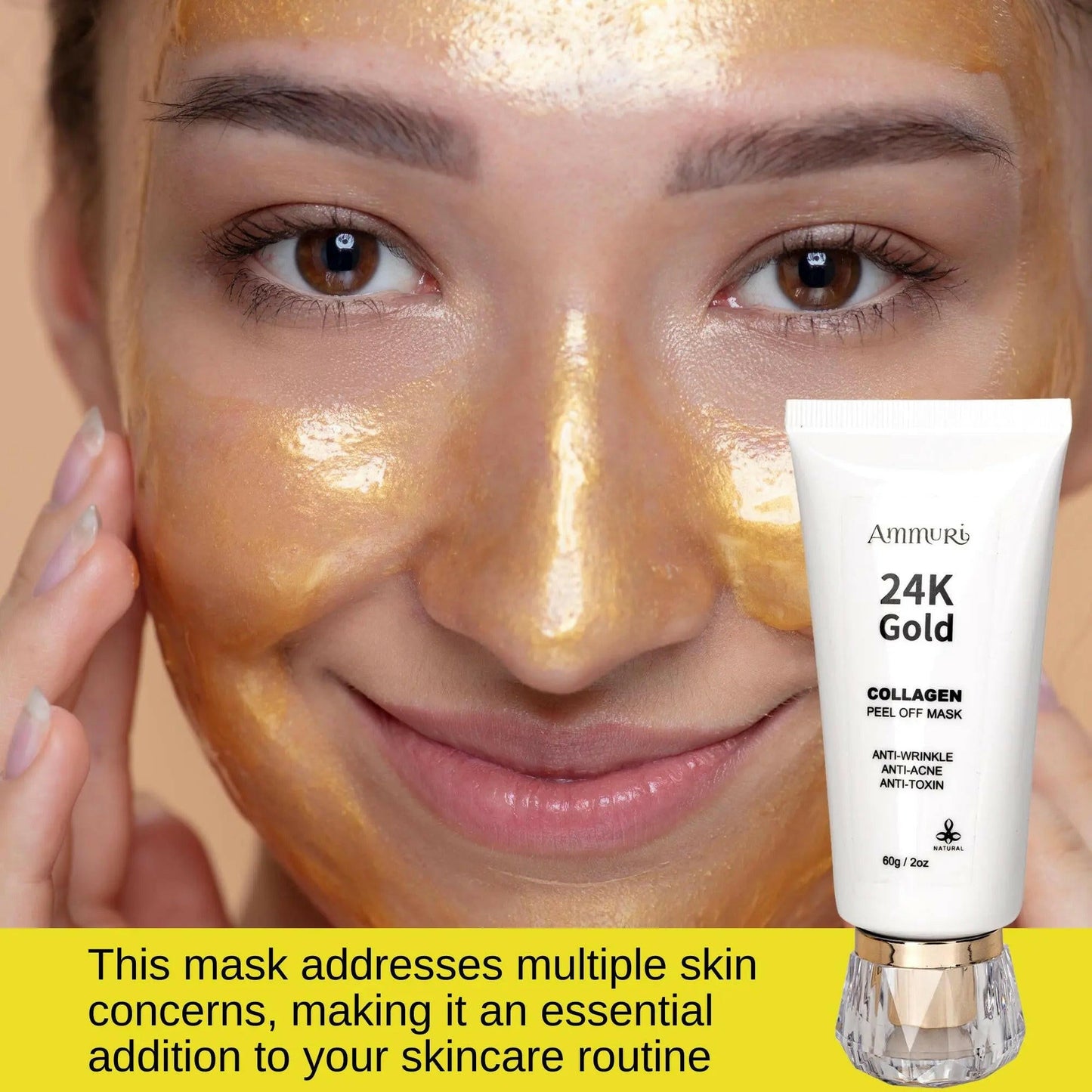 Ammuri 24K Gold Collagen Peel Off Mask for Radiant Skin-1