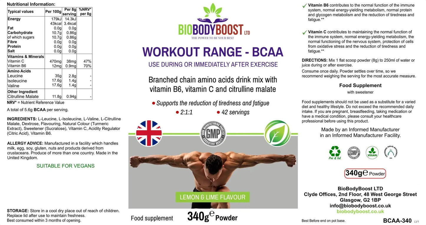 Workout Range - BCAA Amino Acids Drink Mix-4