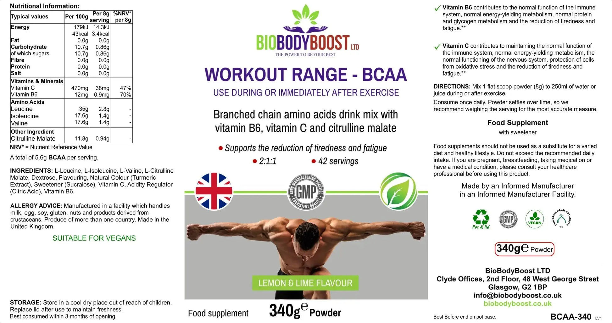 Workout Range - BCAA Amino Acids Drink Mix-4