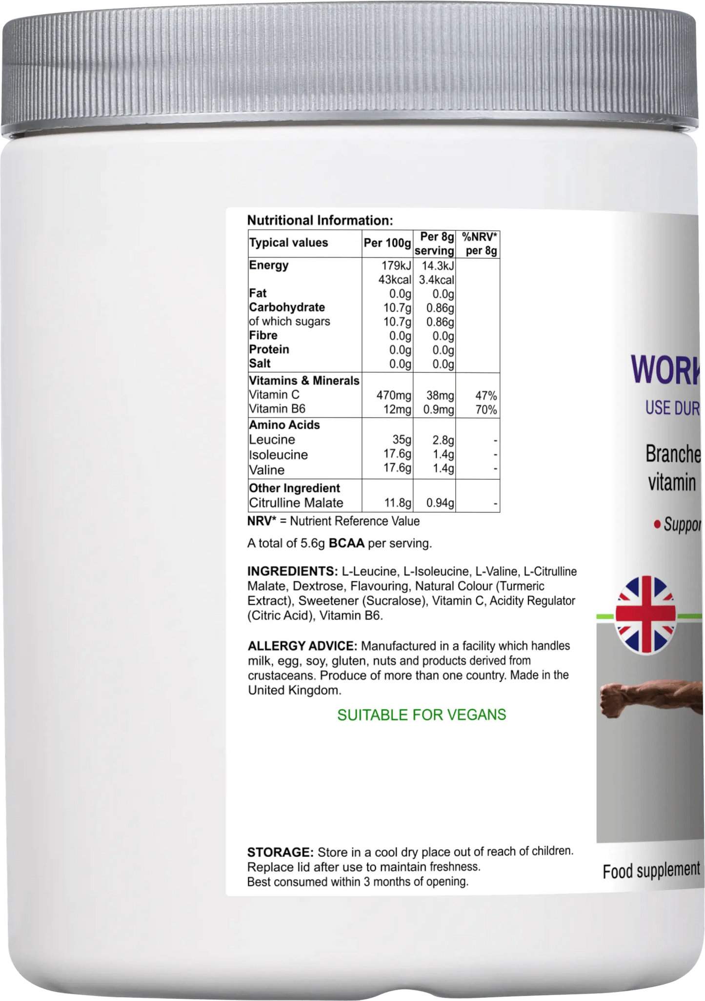 Workout Range - BCAA Amino Acids Drink Mix-1