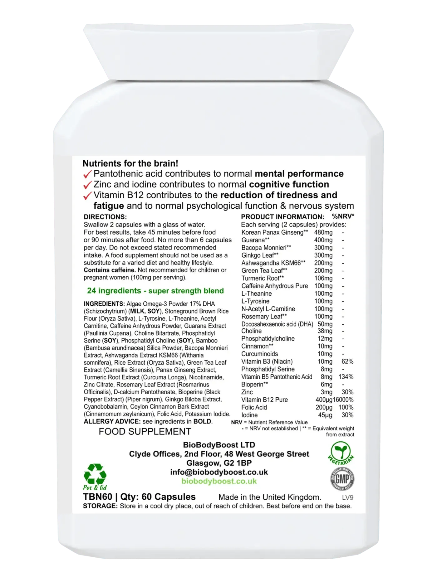 BioBrain - Natural Nootropics Supplement-1