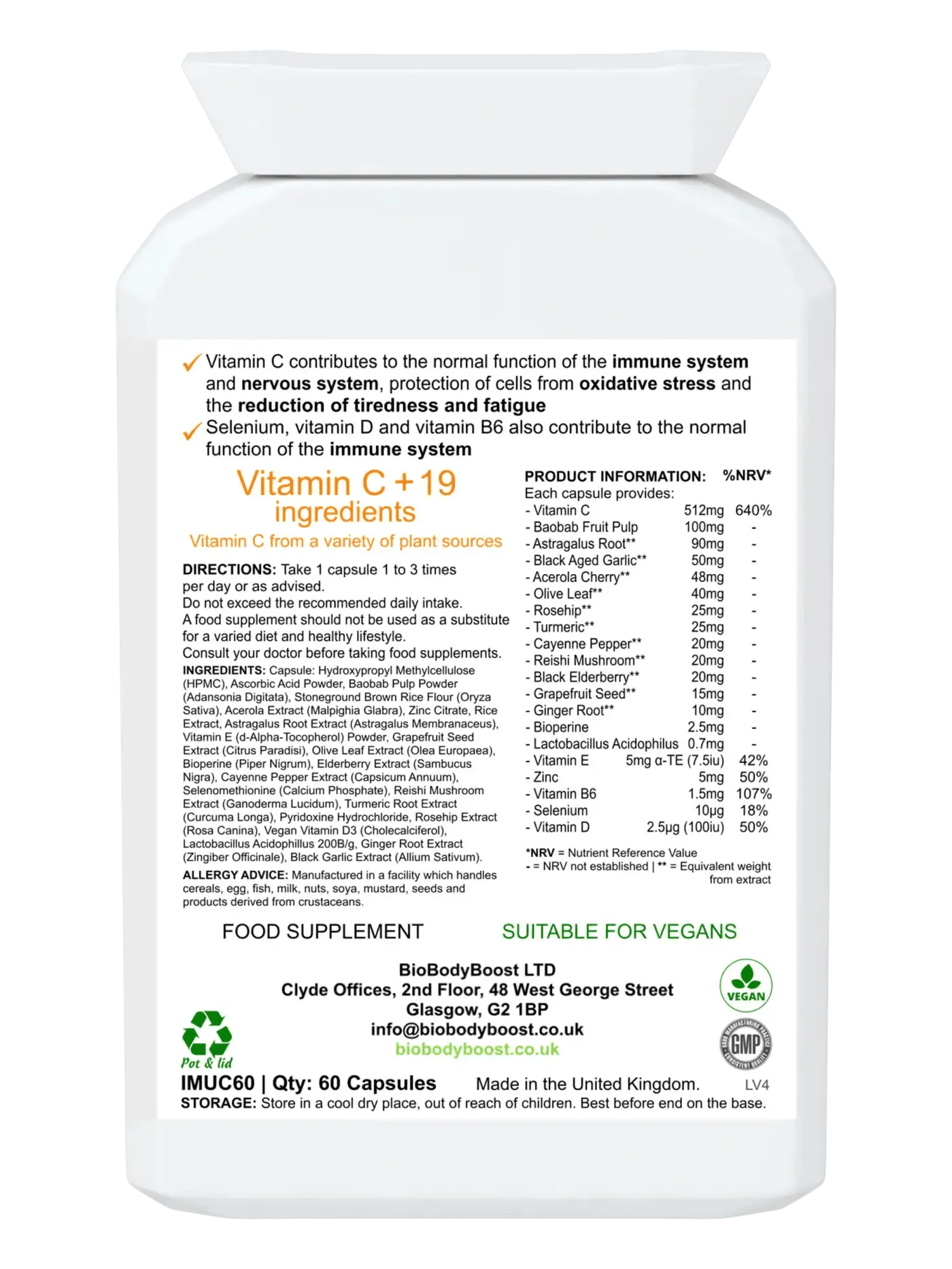 ImmuneBoost - Herbal Vitamin C Complex with Reishi Mushroom & Probiotics-1