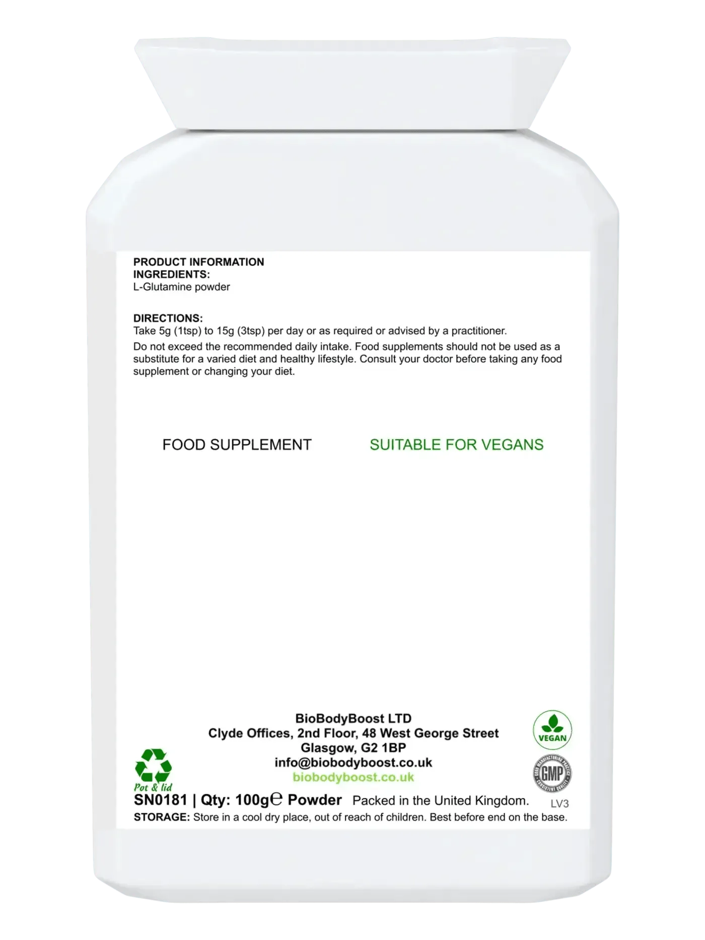 L-Glutamine Boost - Amino Acid Powder-1