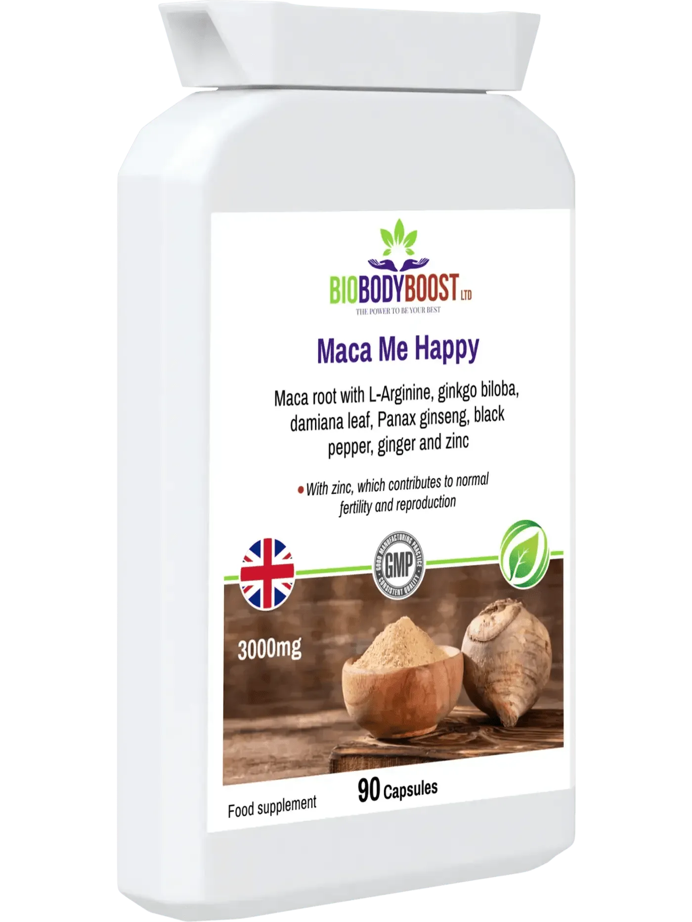 BioBodyBoost Maca Reproductive Health Supplement - 90 Capsules-3