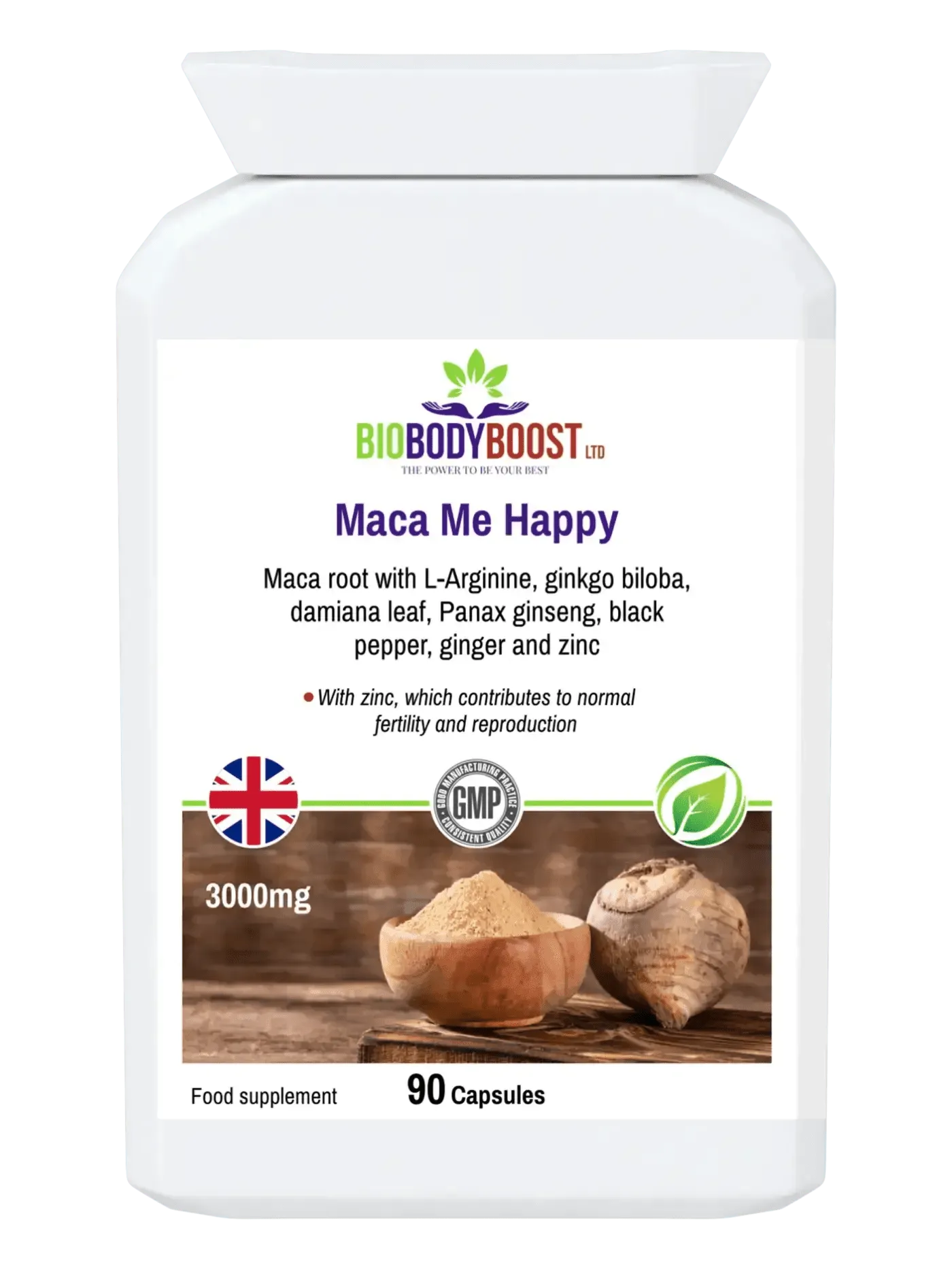 BioBodyBoost Maca Reproductive Health Supplement - 90 Capsules-0
