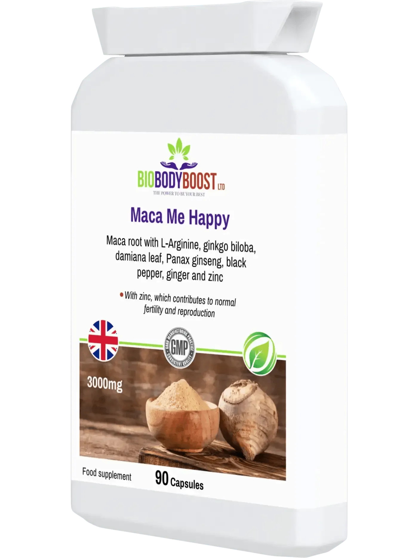 BioBodyBoost Maca Reproductive Health Supplement - 90 Capsules-2