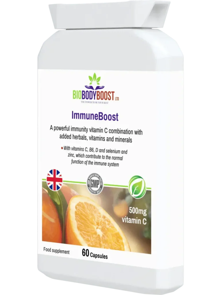 ImmuneBoost – Herbal Vitamin C Complex with Reishi Mushroom & Probiotics