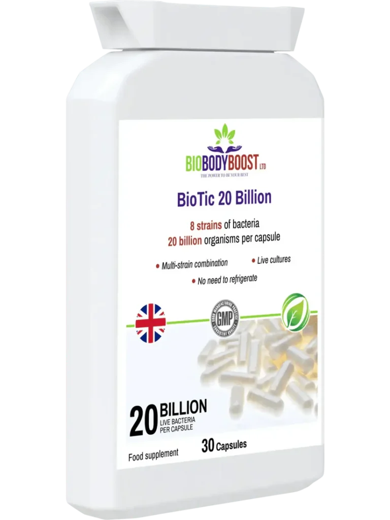 BioBodyBoost Vegan Probiotic – 20 Billion Live Cultures