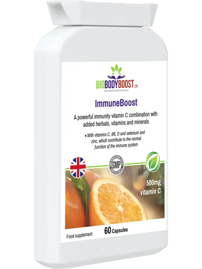 ImmuneBoost – Herbal Vitamin C Complex with Reishi Mushroom & Probiotics