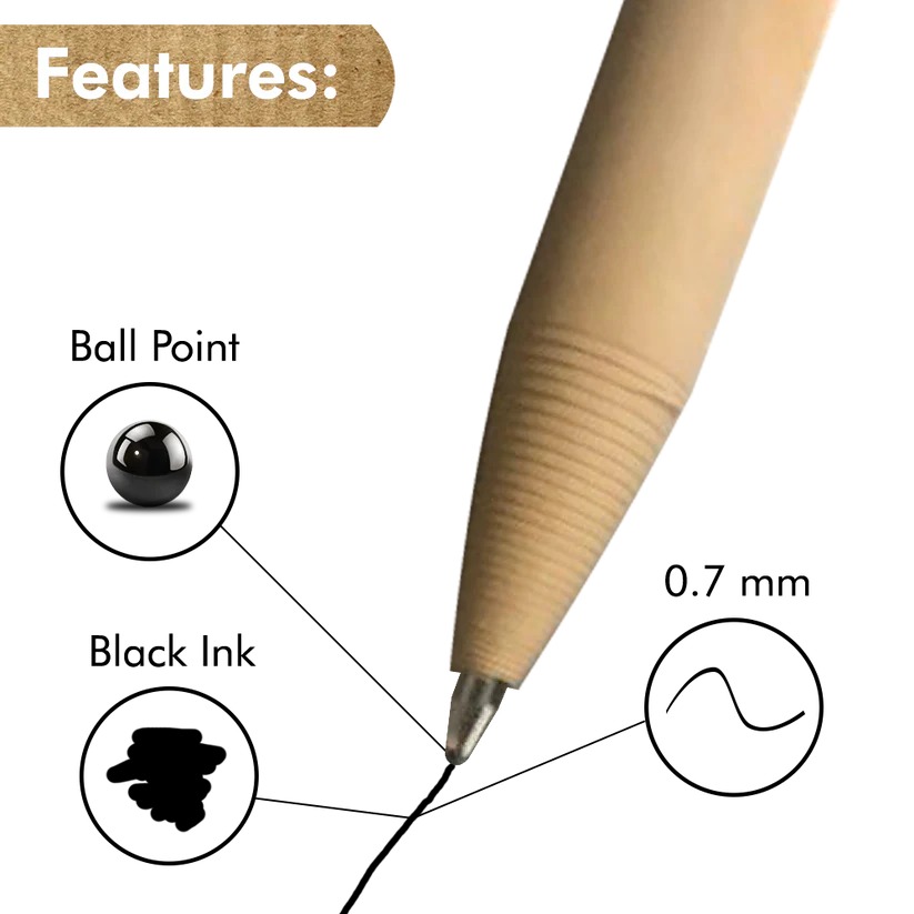 Paper Ballpoint Pens – 24 Pack